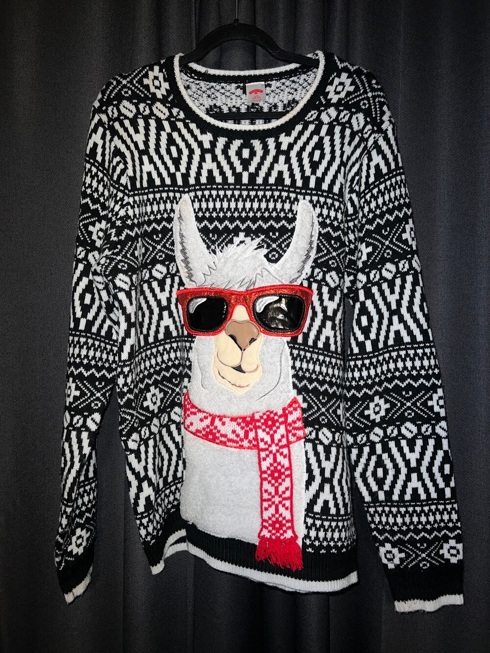 Ugly Christmas Sweater Xmas Size Large Llama